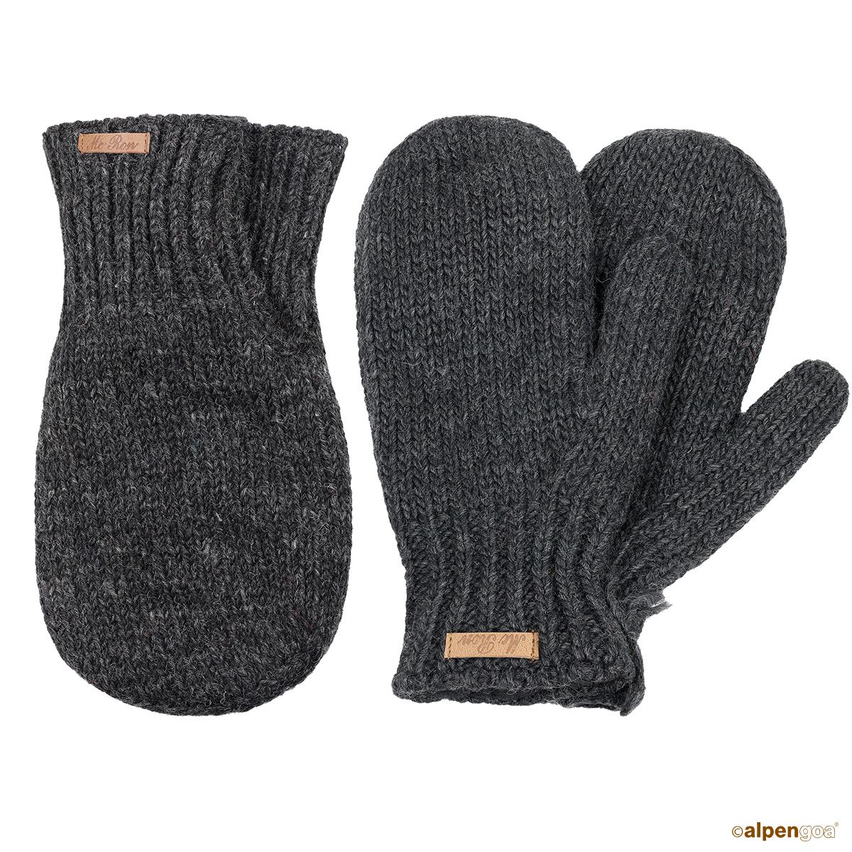 Set aus Pärchenhandschuh Valentin und Fäustlingen Anthrazit